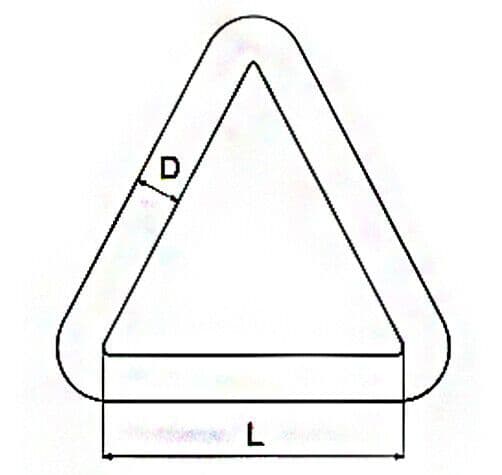 Triangle Delta Rings A4 316 Marine Stainless Steel Welded Polished M4 M5 M6 M8