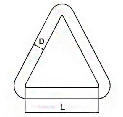 Triangle Delta Rings A4 316 Marine Stainless Steel Welded Polished M4 M5 M6 M8