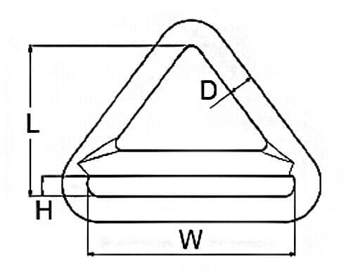 Triangle Delta Rings A4 316 Marine Stainless Steel Welded Polished M4 M5 M6 M8