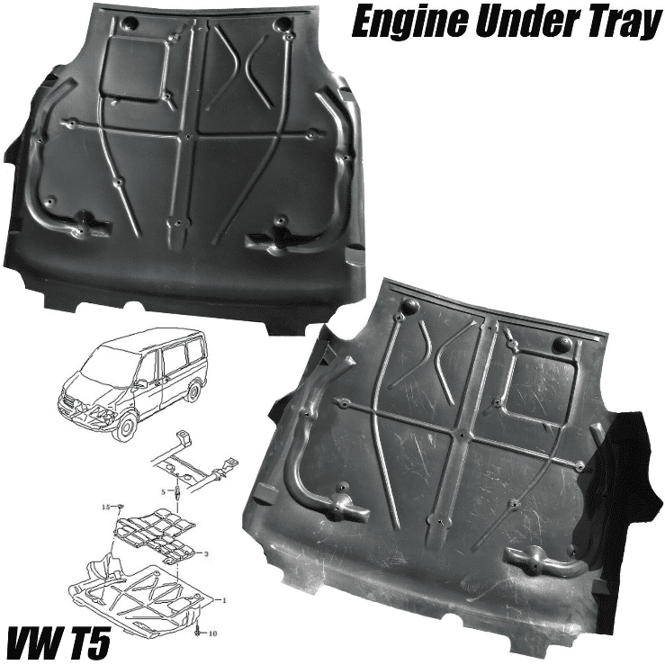 Under Engine Belly Pan Panel Cover Mud Guard for VW Transporter T5 Multivan