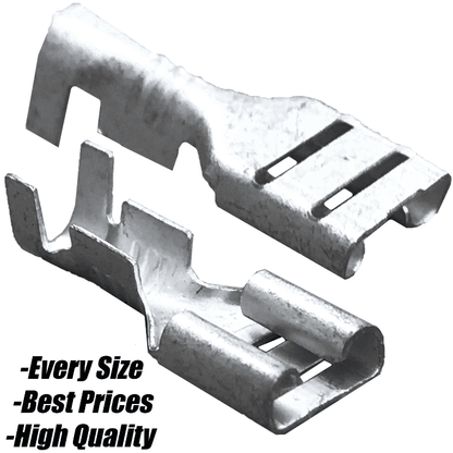 Uninsulated Female Spade Connector Terminals 1.5mm&sup2;-2.5mm Cable Crimp Wire Pvc