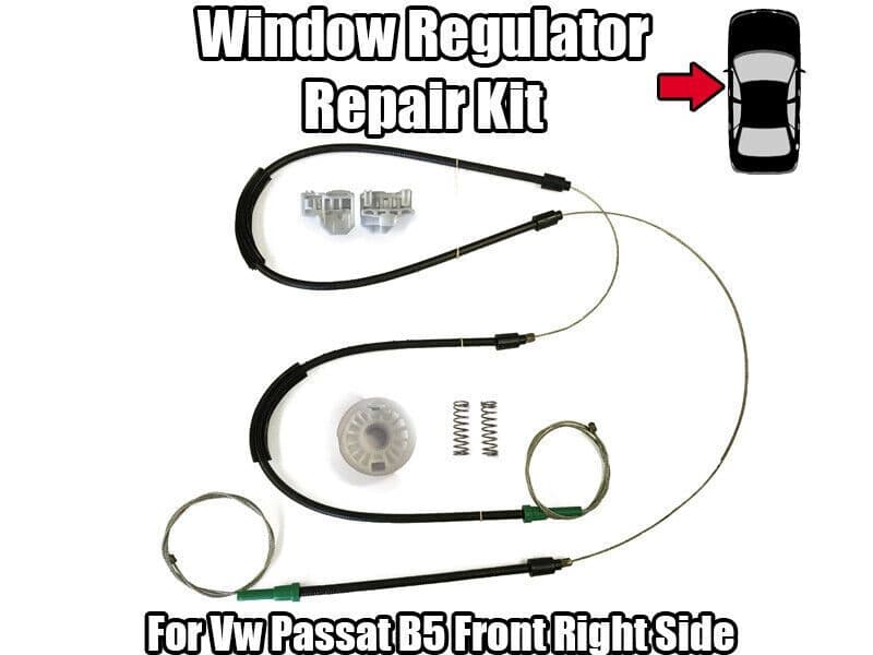 VW Passat B5 Window Regulator Repair Kit Front Left Side