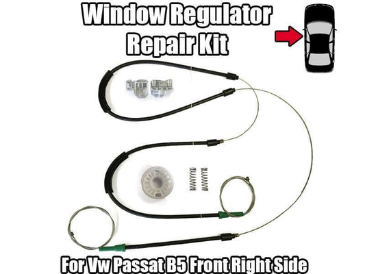 VW Passat B5 Window Regulator Repair Kit Front Left Side