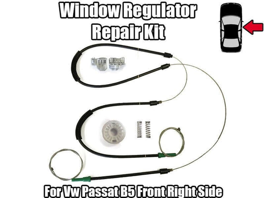 VW Passat B5 Window Regulator Repair Kit Front Right Side