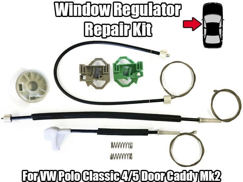 VW Polo Classic/Caddy Mk2 Window Regulator Repair Kit Front Left
