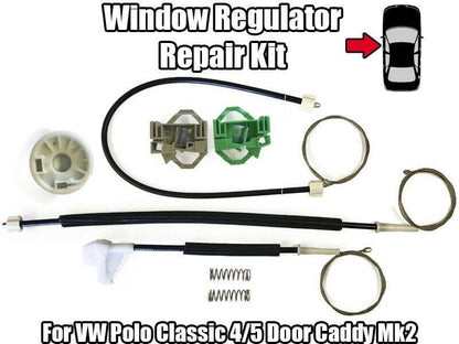 VW Polo Classic/Caddy Mk2 Window Regulator Repair Kit Front Left