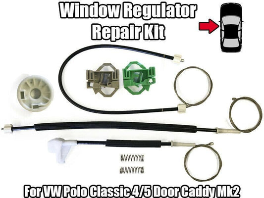 VW Polo Classic/Caddy Mk2 Window Regulator Repair Kit Front Left