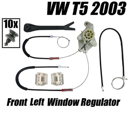 VW T5 Automatic Electric 2003- Window Regulator Repair Kit Front Left Side