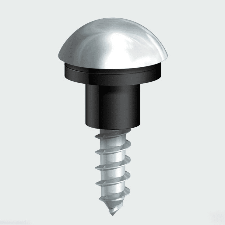 Wall Mirror Screws With Washer & Polished Chrome Domed Caps