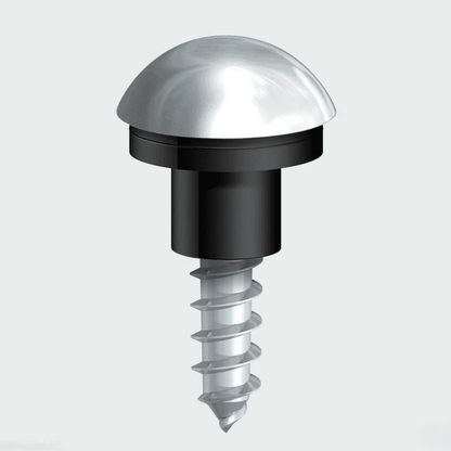 Wall Mirror Screws With Washer & Polished Chrome Domed Caps