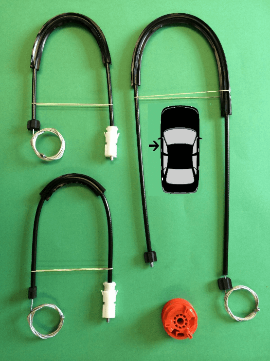 Window Regulator Kit for Renault Megane 2 Front Left Door Cabriolet Convertible