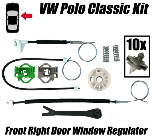 Window Regulator Kit For VW Polo Classic VW Caddy Mk2 Front Right Side