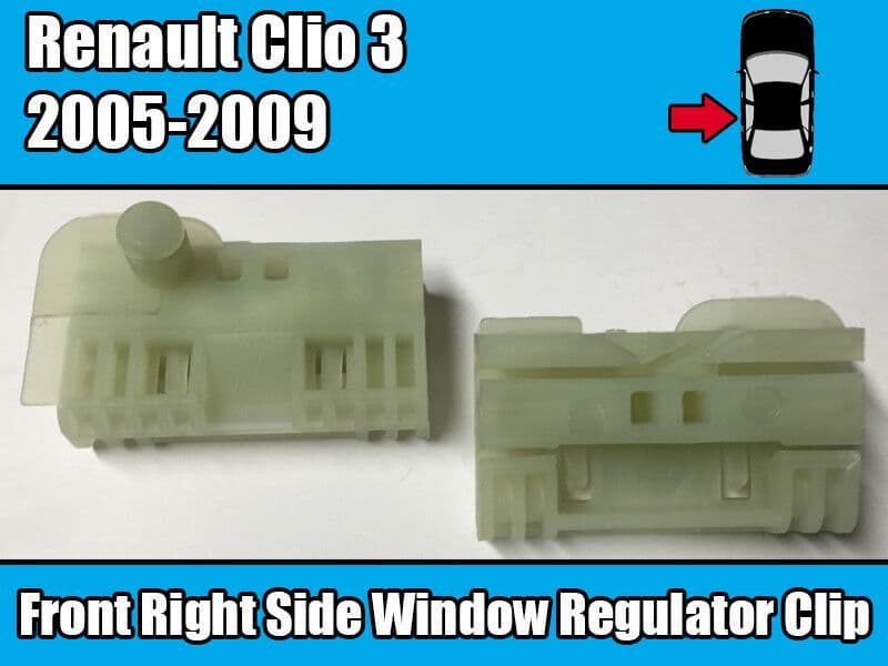 Window Regulator Repair Clips for Renault Clio 3 2005-2009 Rear Left Side Door