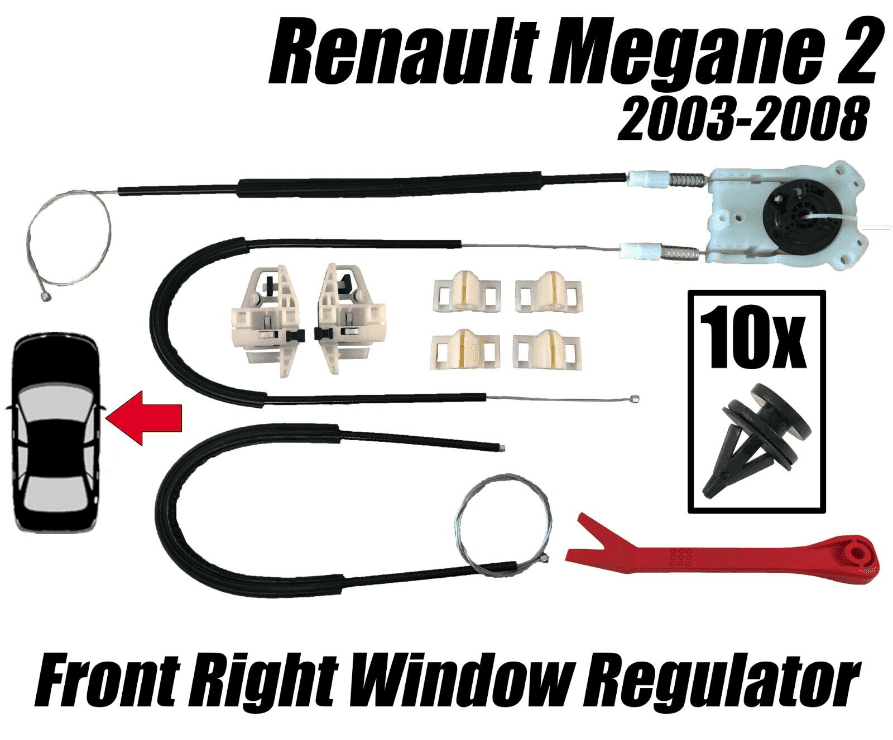 Window Regulator Repair Kir for Renault Megane 2 2003-2008 Front Right Side Door