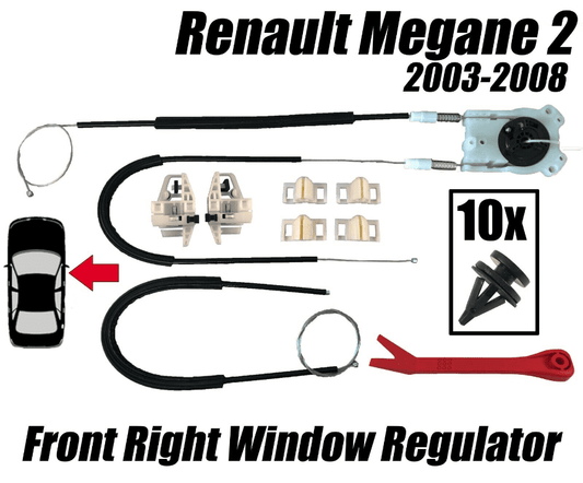 Window Regulator Repair Kir for Renault Megane 2 2003-2008 Front Right Side Door