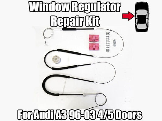 Window Regulator Repair Kit for Audi A3 1996-2003  Front Left Side 4/5 Doors