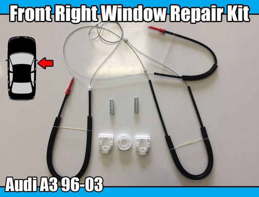 Window Regulator Repair Kit for Audi A3 1996-2003 Front Right Side 4/5 Doors