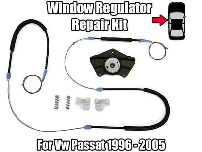 Window Regulator Repair Kit for VW Passat 1996-2005 Front Left