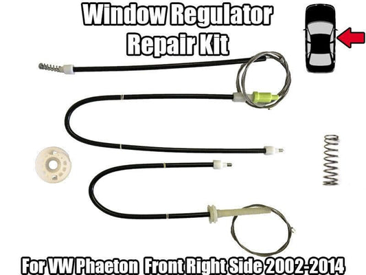 Window Regulator Repair Kit for VW Phaeton  Front Right Side 2002-2014