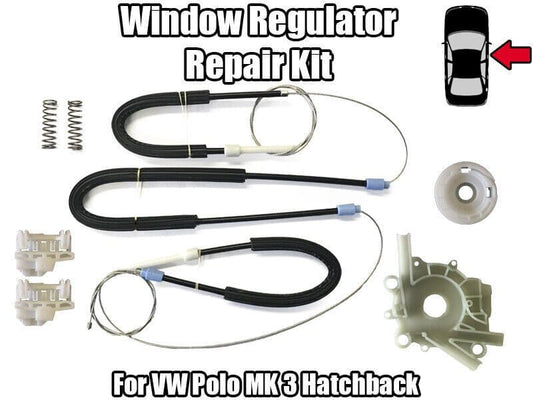Window Regulator Repair Kit for VW Polo Mk 3 Hatchback Front Right Side Door