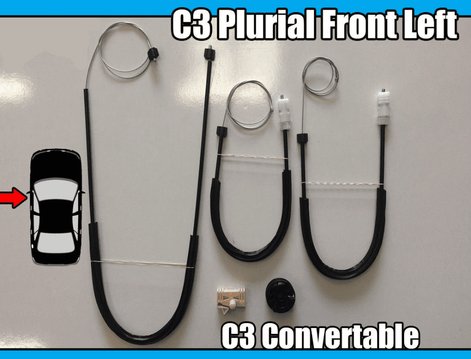 Window Regulator Repair Kit Front Left Door for Citroen C3 Pluriel Convertible