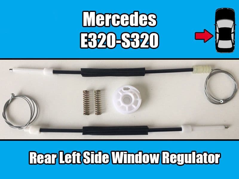 Window Regulator Repair Kit Set for Mercedes E320-S320  Rear Left
