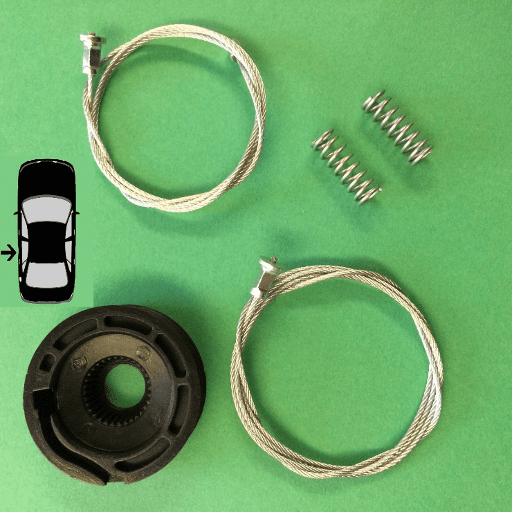 Window Repair Kit for Jaguar XK8 Convertible Cabriolet Rear Left NSR