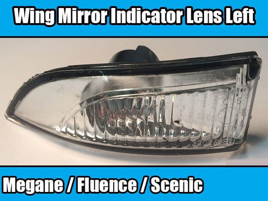 Wing Mirror Indicator Lens for Renault Megane Mk3 Fluence Scenic IIi Left Side