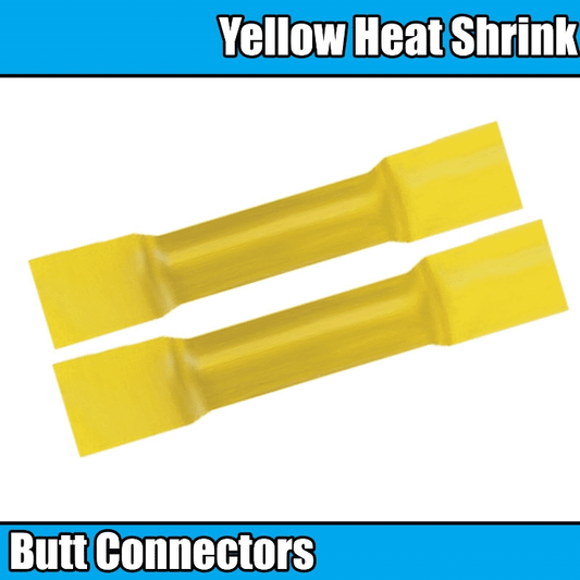 Yellow Heat Shrink Sleeves Electrical Wire Butt Terminals Non Crimp Connectors